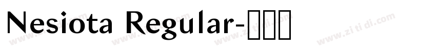 Nesiota Regular字体转换